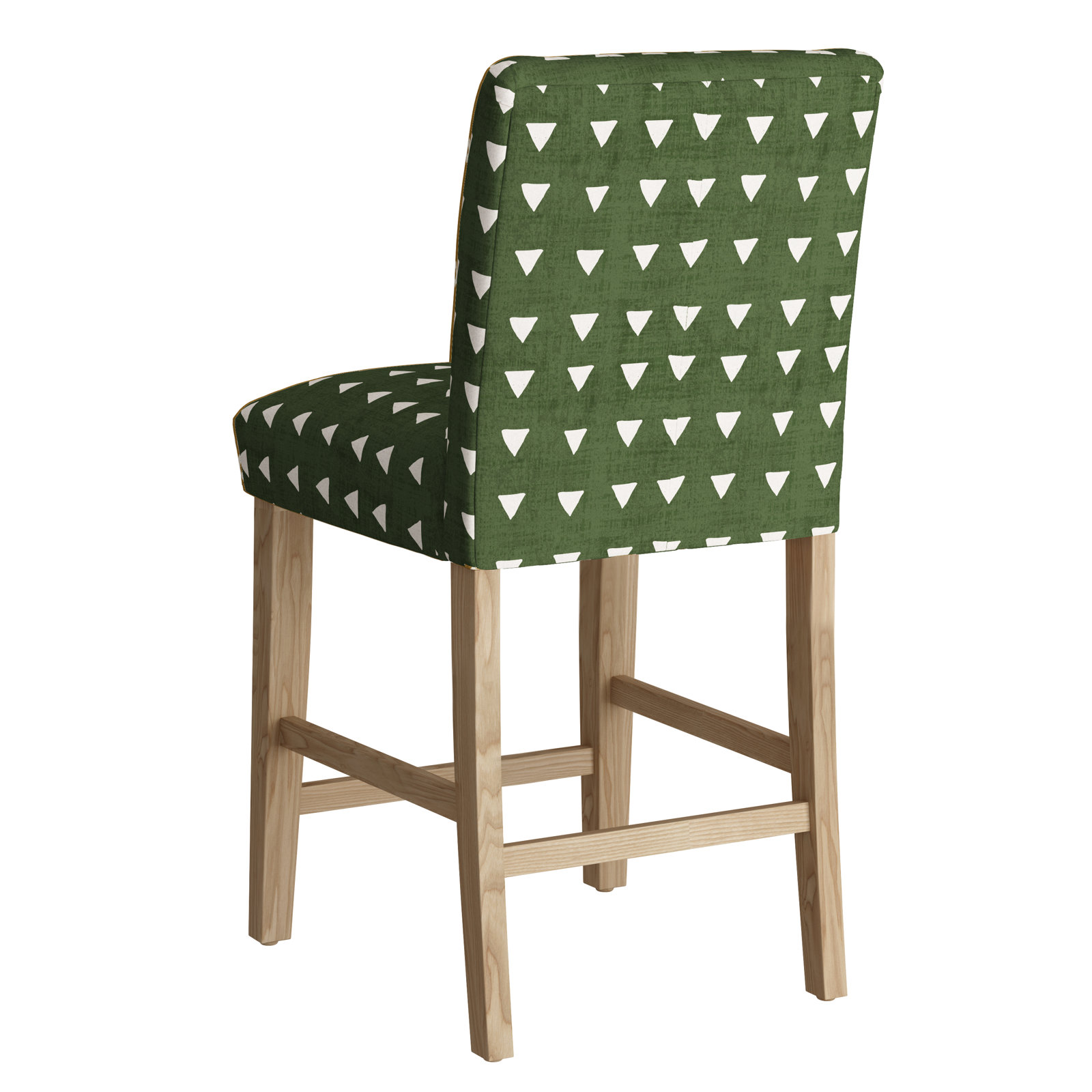 Sylva Bar and Counter Stool, Counter Stool (26” Seat Height), Espresso, Vine Stripe Dusty Blue