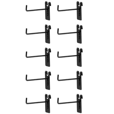 Support d'affichage grillagé à panneau mural avec roulettes 1,9 x 5,4 pi 10 po avec roulettes, acier au carbone noir, multifonctionnel pour les crochets de roues pour la maison et le commerce de détail, organisation de magasin
