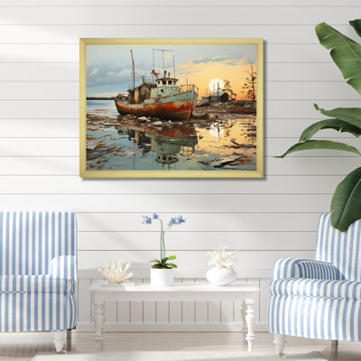 «Port Harbor Tales Papercut», reproduction sur toile