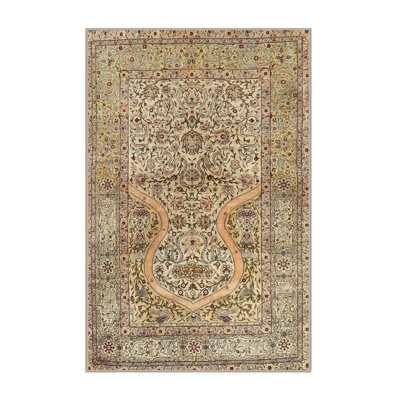 Tapis traditionnel vert / gris