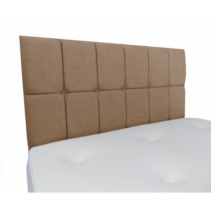 Fariz Upholstered Headboard, Naples Velvet, Mink, Small Double (4')