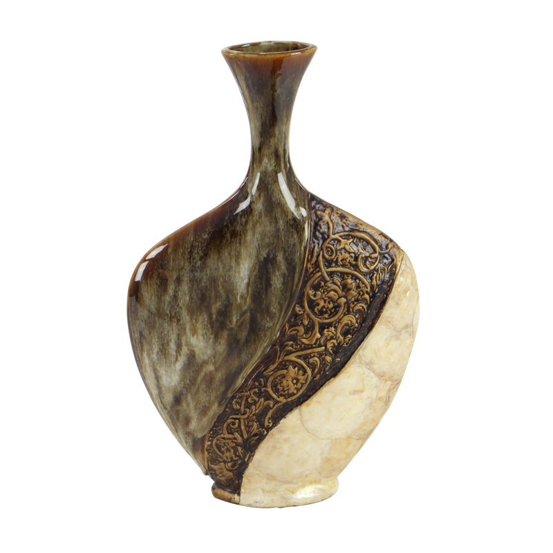 Vase en céramique Brahim, H 18 po x l 3 po