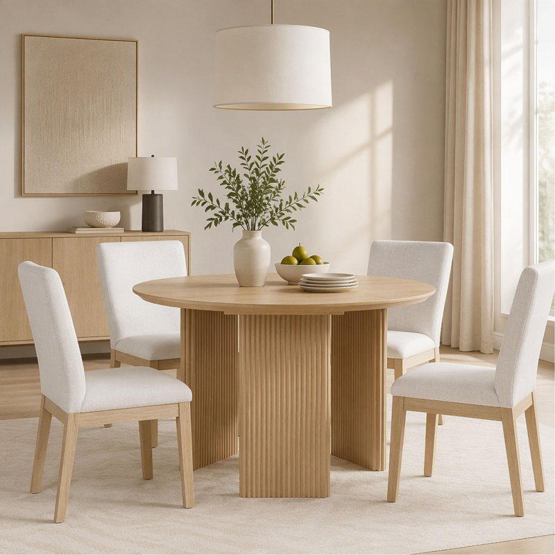 Table de salle à manger en bois, Beige