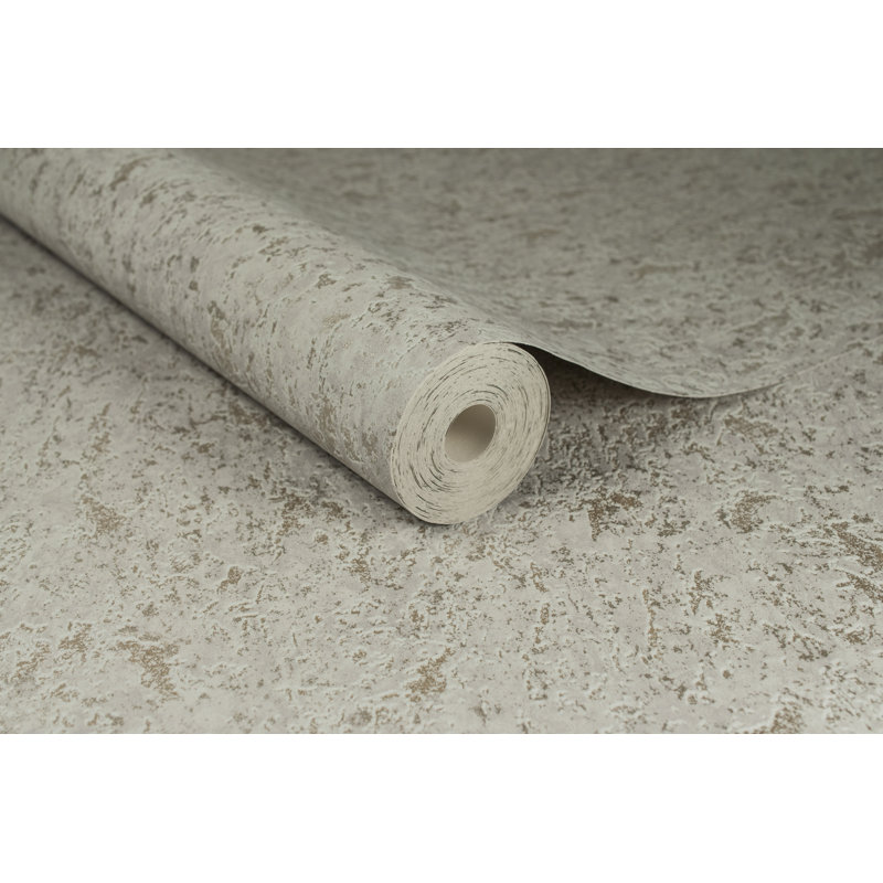 Milan Abstract Vinyl Metallic Wallpaper Roll, Taupe