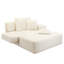 Luxueuse chaise longue convertible avec fonction canapé-lit 2-en-1, coussin en mousse à ressort, pochette de rangement et conception sans assemblage pour les petits espaces-130000076