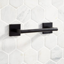 Luxe Matt Black Toilet Roll Holder - LUSSO