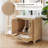 Bondi 30" Single Bathroom Vanity in Light Brown with White Artificial Drop-in Sink without Mirror