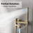 Solid Brass Wall Mounted Tub Faucet in Brushed Gold with Adjustable Tub Spout and Handheld Shower-102237601