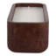 Bougie parfumée à la vanille Jeimi pour chambre à coucher décor de table de chevet - Bougie décorative en bois de manguier pour bibliothèque, table basse ou salon - 10 po, brun