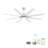 66 Inch Low Profile Ceiling Fan With Dimmable Lights And Smart Remote Control 6 Speed Reversible Noiseless DC Motor For Indoor-1784436909-1784436908