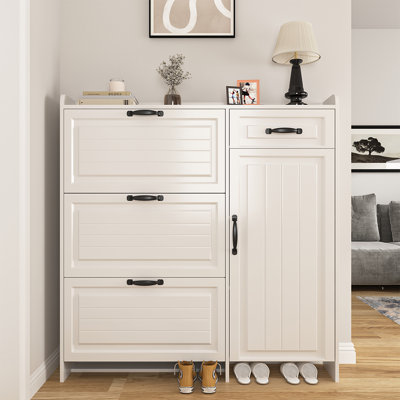 Armoire de rangement pour chaussures 30 paires avec 3 tiroirs Filp