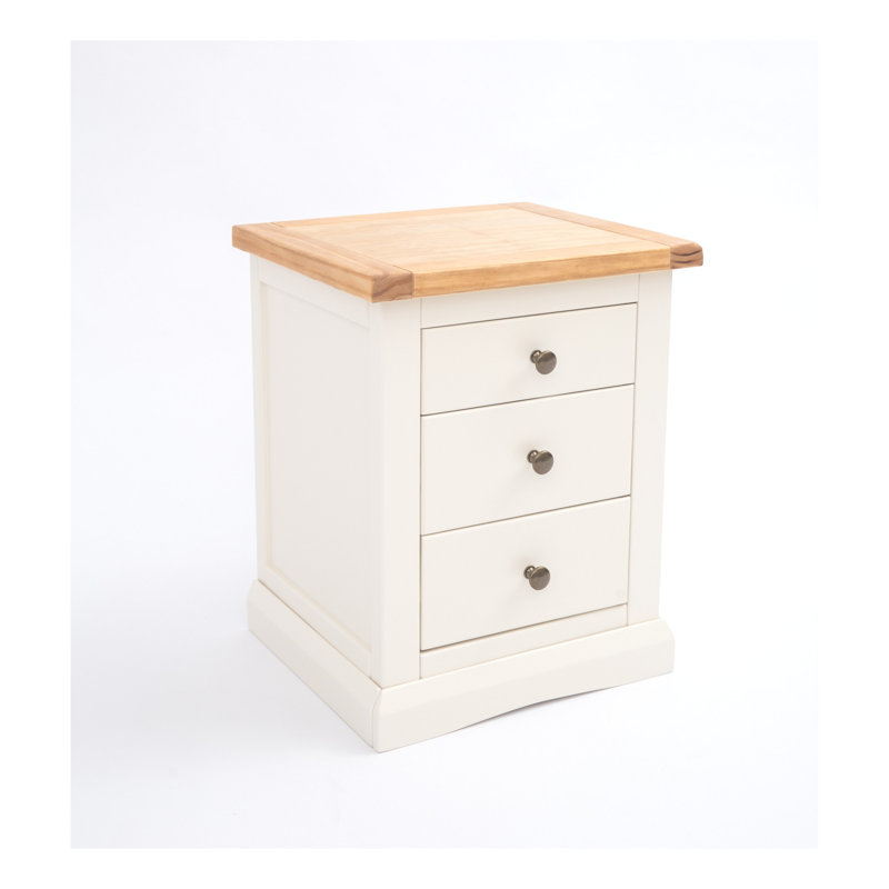 Cisneros 45 cm W Bedside Table, Antique Brass