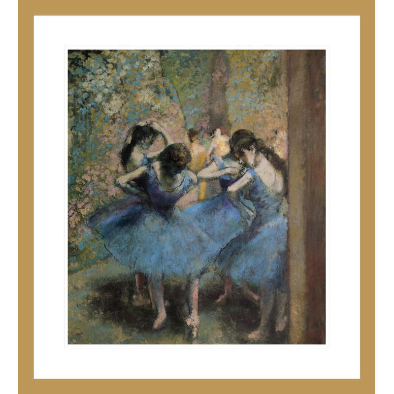 «Dancers in Blue» par Edgar Degas, impression giclée encadrée, H 25,94 po x l 23,5 po