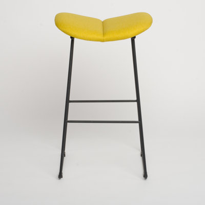 System Upholstered Counter Stool with Steel Frame