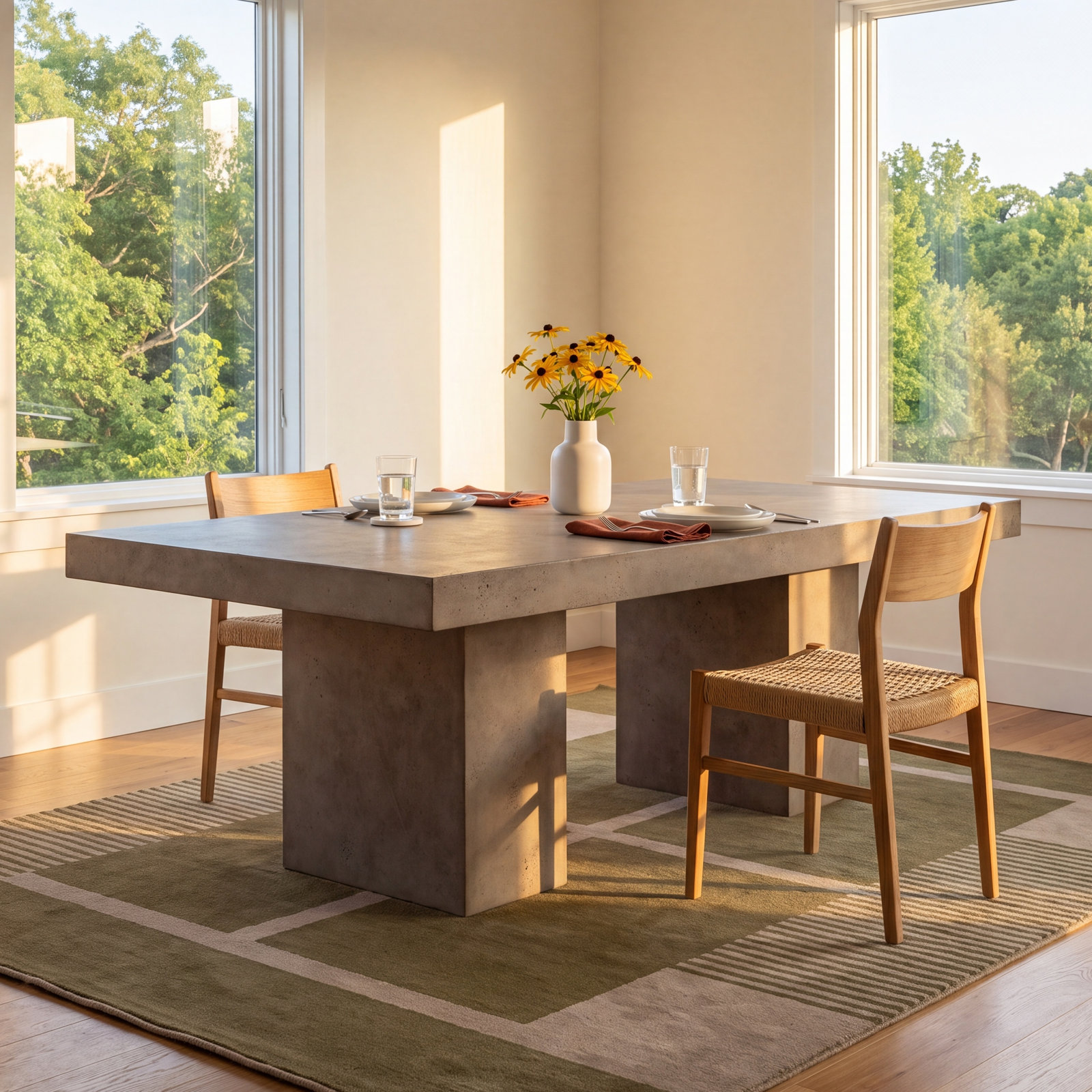 Kareen Dining Table, Dark Gray, 95" L x 47" W, Standard Table (30.5" Height)