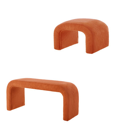 Set Of 3 U-shaped Modern Bench