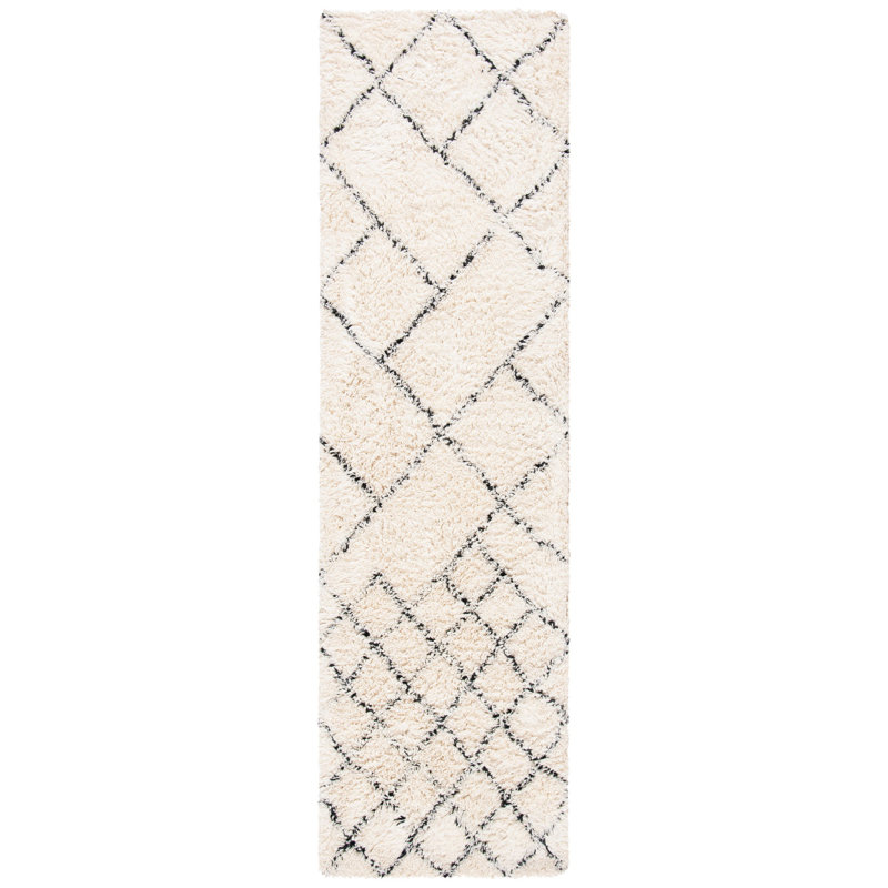 Powell Hand Tufted Wool Geometric Rug, Runner 2'3" x 8'