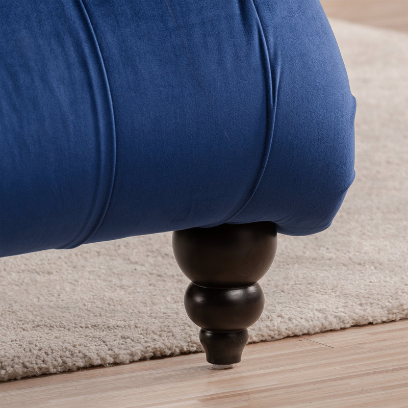 Chaise longue sans accoudoirs touffetée