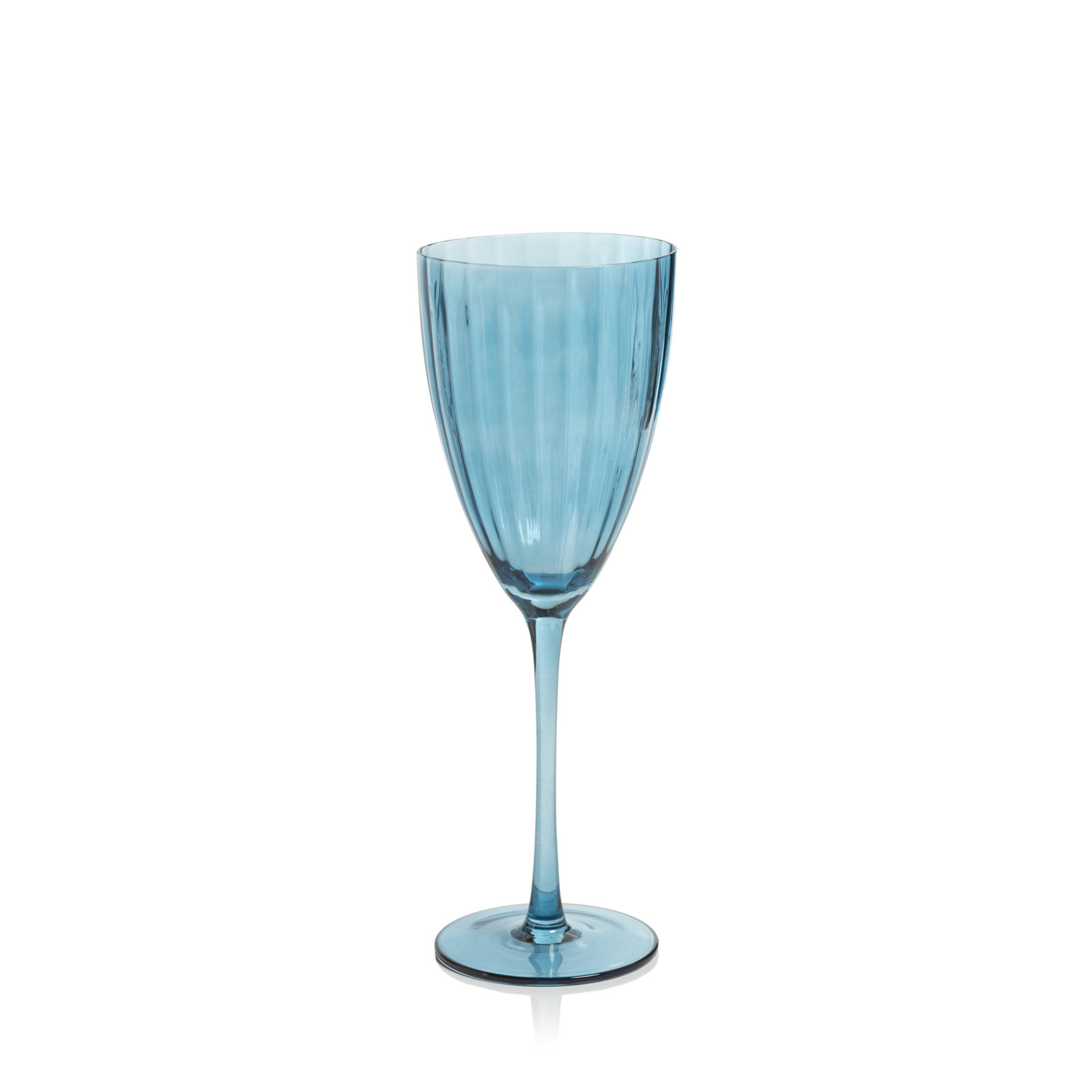 Boulder Optic White Wine Glasses, Blue Azure