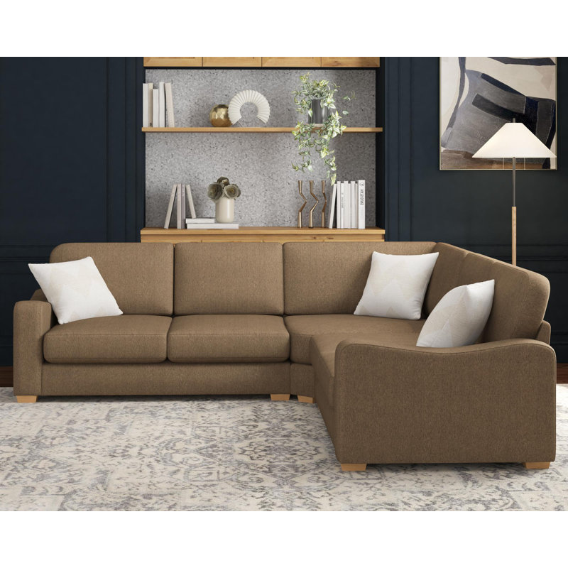 Theadford Corner with two seats both sides, Fixed Back, Stone Polyester