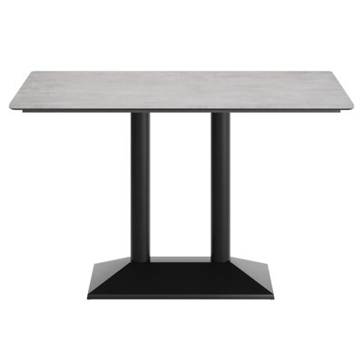 30" x 48" All-Weather Seamless Surface Tabletop with Dual Columned Base