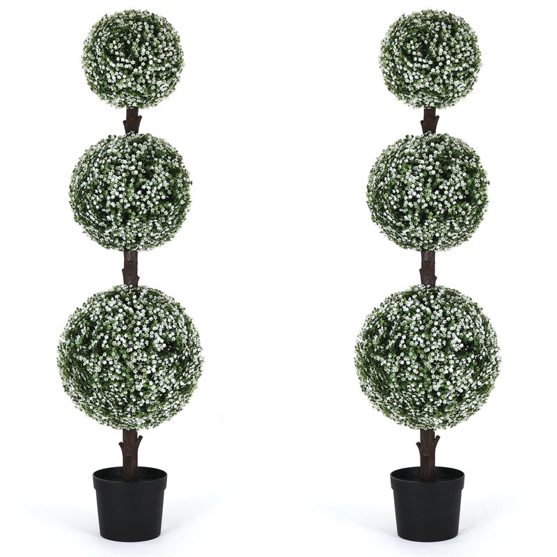 Topiaire artificiel en pot, H 49,5 po x l 13 po x P 13 po, 1