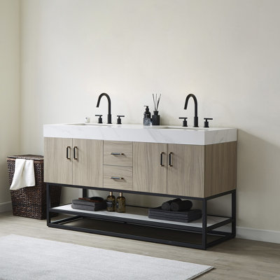 Toledo 60" Double Bathroom Vanity Set