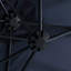 Grand parasol d'extérieur double face 14,8 pi avec manivelle (bleu marine) (sans base)-265647948