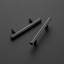 Poignées de meuble, longueur 12,7 cm, entraxe 7,6 cm, noir mat, lot de 40, aspect acier inoxydable, forme ronde en T, poignées de tiroir de cuisine, poignées de meuble, pour placards, tiroirs, commodes, armoires