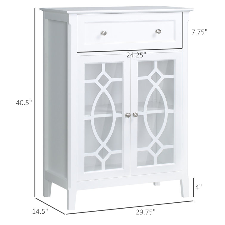 Lark Manor Ailynn - Drawer 2 - Door Accent Cabinet, White/Black & Reviews