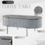 Grey High Gloss Coffee Table With Oval Shape And Construction For Living Area Robust Modern Design