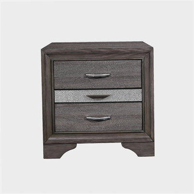 RYDER Shiny Grey Bedside Cabinet