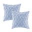 Édredon 8 pièces en coton imprimé - bleu pour grand lit, chic chic avec détails floraux, rembourrage, comprend 1 édredon, 2 taies décoratives européennes, 3 coussins décoratifs, jupe de lit, literie lavable à la machine-127366437-127366434