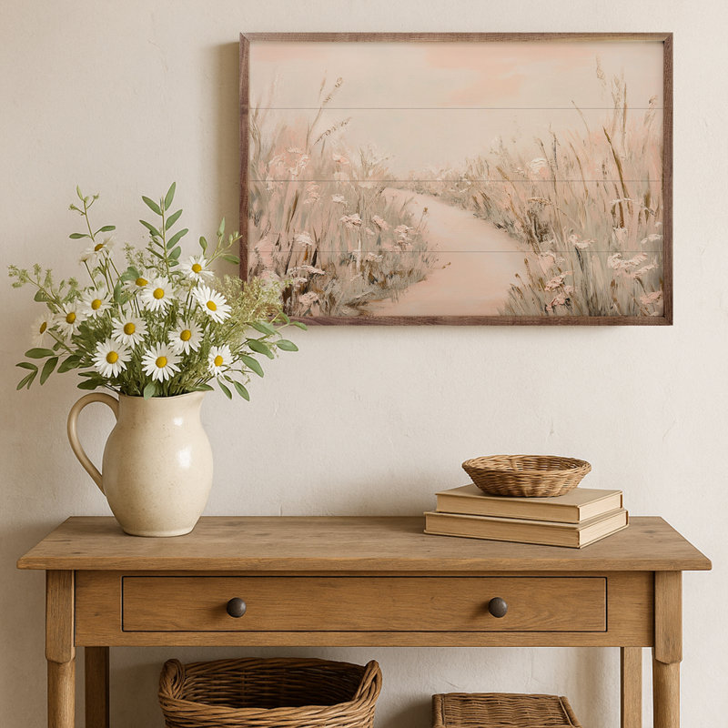 Chemin rose par Franklyn Gregory, H 5 po x l 8 po