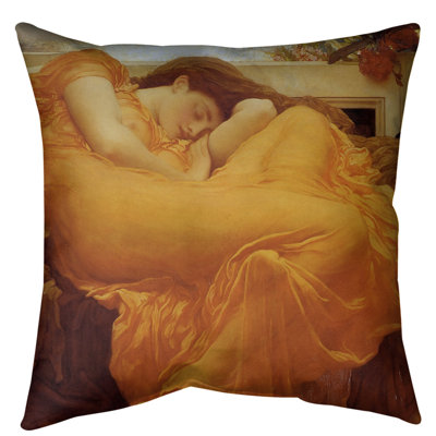 Frederic Leighton Flaming June Floor Pillow - Standard