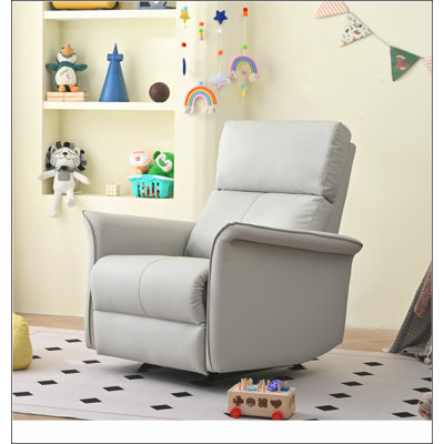 Fauteuil inclinable manuel berçant pour adultes, fauteuil inclinable berçant pour petits espaces, fauteuil berçant en cuir PU pour chambre de bébé, fauteuil inclinable simple pour le cinéma maison, salon, chambre à coucher