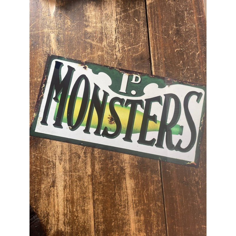 Kanella Monsters 24 - No Frame Print on Metal, 15cm H x 30cm W