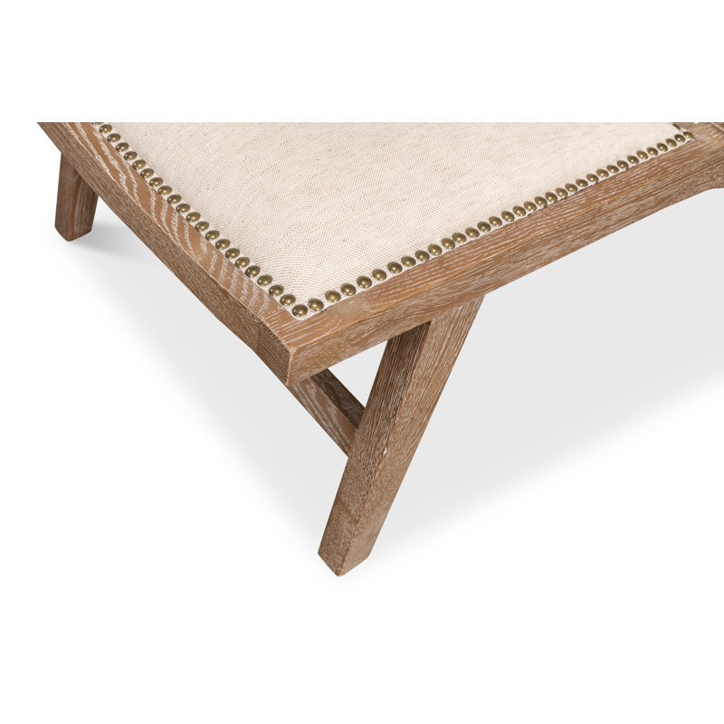 Curved White Oak and Cane Dining Chair