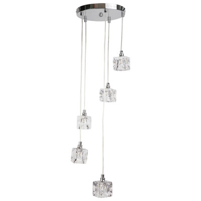 Claxten 5 - Light Chrome Cluster Pendant