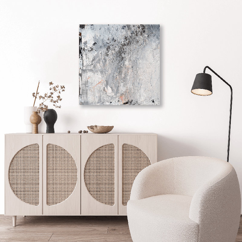 White Code - Artist Enhanced Canvas Print, 30" H x 30" W x 1.5" D, Unframed