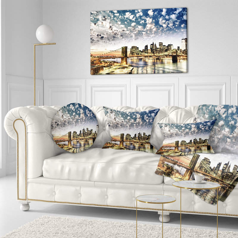 Coussin lombaire cityscape new york city manhattan