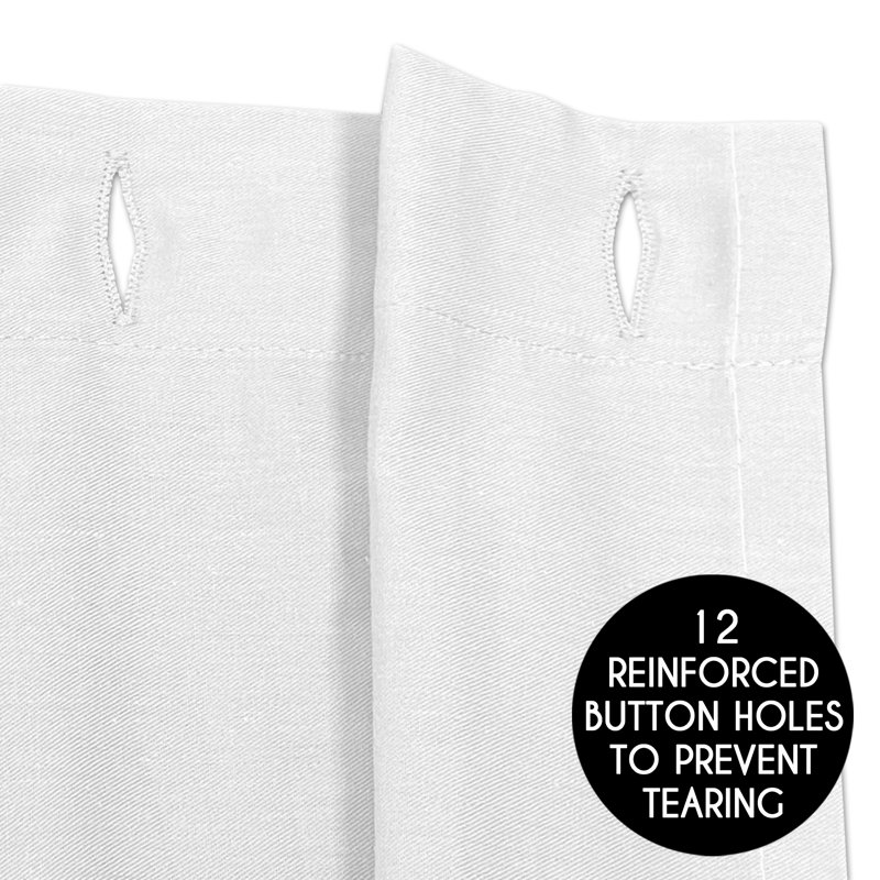 White Cotton Bohemian Shower Curtain with Tassel Trim