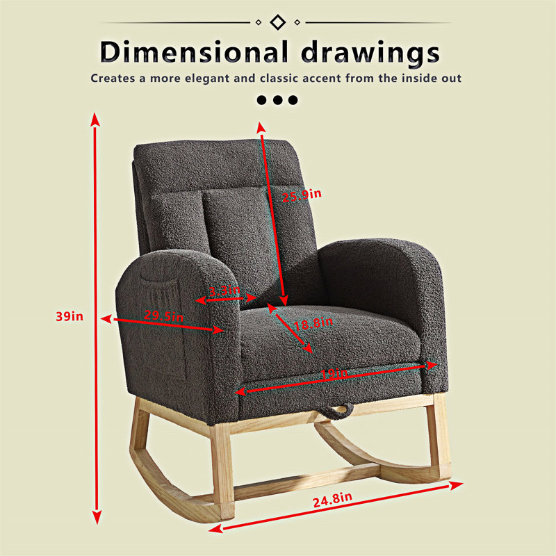 Chaise berçante moderne avec repose-pieds réglable