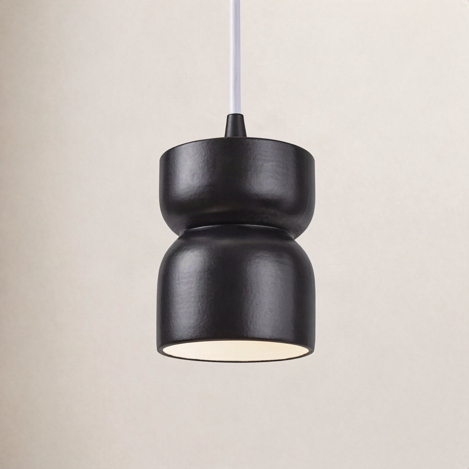 Nysta Dimmable Pendant, Canyon Clay, Matte Black