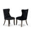 L'ensemble de table de salle à manger 5 pièces se compose d'une table de cuisine ronde avec un piédestal et de 4 chaises rembourrées en tissu de polyester, noyer antique-124732499-124732503-124732500