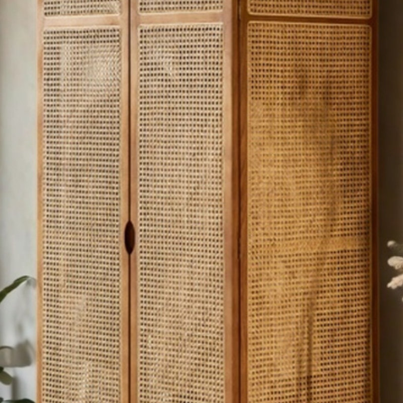 Armoire simple en rotin, Noyer