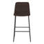 Chaise de bureau, hauteur de bar, debout, bureau d'ordinateur, aspect cuir, métal noir, contemporain, moderne-366312396