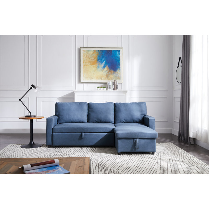 Upholstered L-Shaped Sectional Reversible