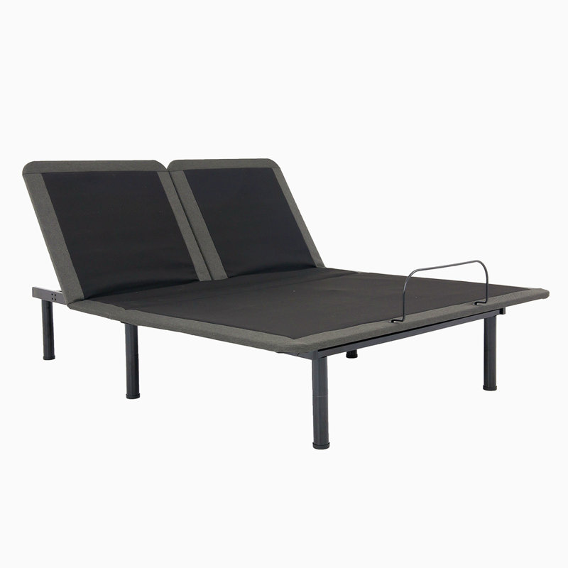 Structure de lit ajustable à tête flexible pour lit grand format avec commandes à commande vocale