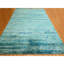 Tapis bleu uni en soie noué à la main 8 pi 7 po x 12 pi 2 po 388483D0499449A3A5DCDE54FDC30EEC